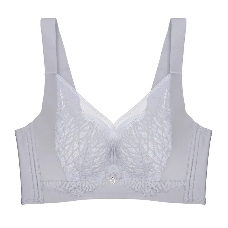 New style underwear for women, no steel ring, five-row buttons, adjustable shape, sexy lace, comfortable gathered bra